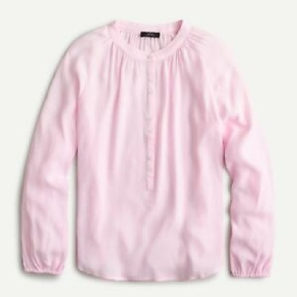 J Crew long sleeve drapey popover top NWT small